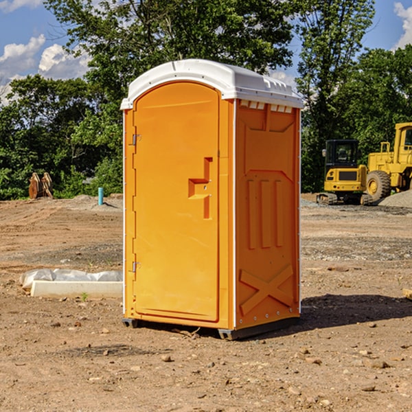 how often are the portable restrooms cleaned and serviced during a rental period in Fleming County Kentucky